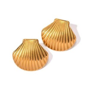 Golden Coral Earings
