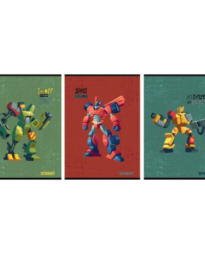 ΤΕΤΡΑΔΙΑ ΡΙΓΕ STREET ROBOTS A4 54φυλ. (80gr)
