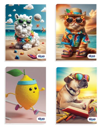 ΤΕΤΡΑΔΙΑ SKAG ΚΑΡΦΙΤΣΑ NEON KIDZ 17χ25 Φ.40