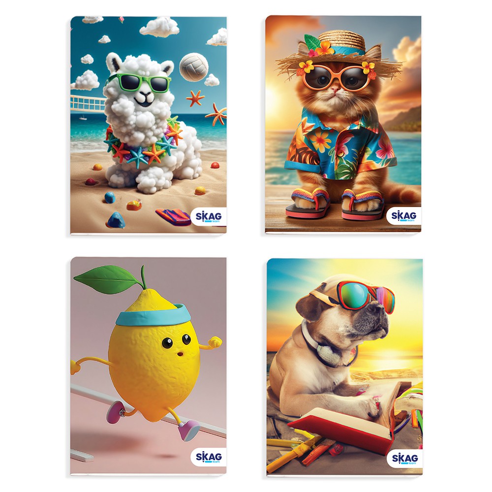 ΤΕΤΡΑΔΙΑ SKAG ΚΑΡΦΙΤΣΑ NEON KIDZ 17χ25 Φ.40