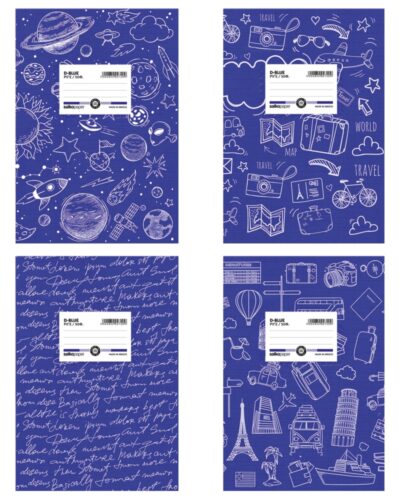 ΤΕΤΡΑΔΙΑ SALKO ΠΛΑΣΤΙΚΑ D-BLUE ΣΧΕΔΙΑ 17χ25 Φ50