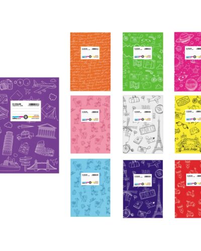 ΤΕΤΡΑΔΙΑ SALKO ΠΛΑΣΤΙΚΑ D-COLOR ΣΧΕΔΙΑ 17χ25 Φ50