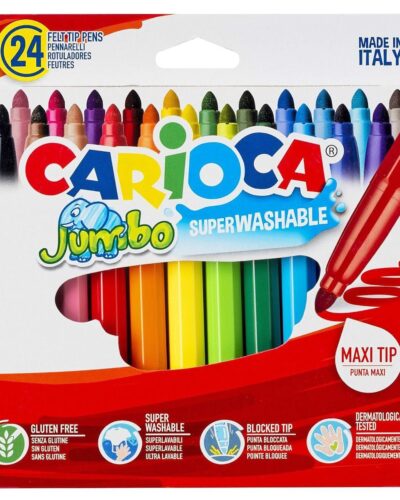 Carioca Πλενόμενοι Μαρκαδόροι Ζωγραφικής 6mm Χονδροί Σετ 12τμχ