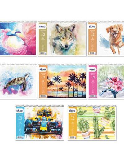 ΜΠΛΟΚ SKAG ΑΚΟΥΑΡΕΛΛΑΣ Νο 2 20Χ30 (240γρ χαρτί /15 φύλλα)