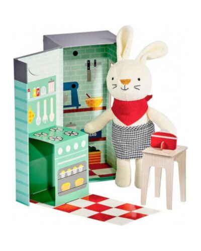 Petit Collage Λούτρινο Λαγουδάκι με ΣπιτάκιPetit Collage