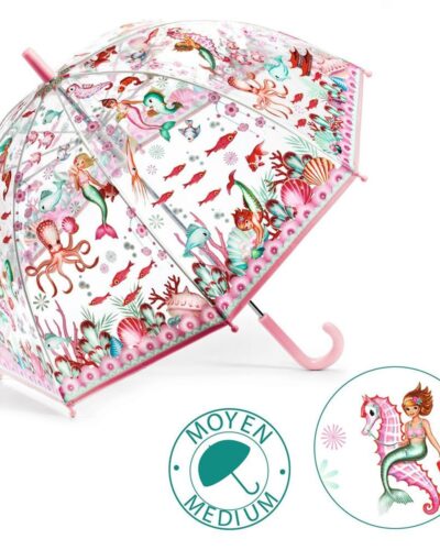 Djeco Παιδική Ομπρέλα με μεταλλικές λεπτομέρειες 'Γοργόνα' 70εκ.