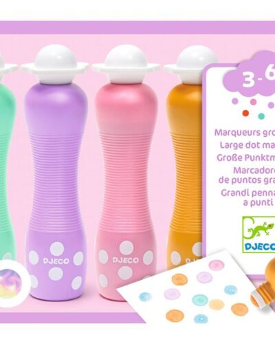 Djeco 4 μαρκαδόροι με αφρώδη μύτη περλέ χρώματα