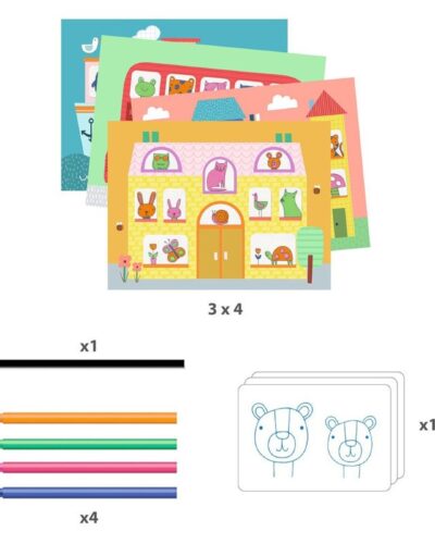 Ζωγραφική με Ιχνογραφία- Ζωάκια Djeco