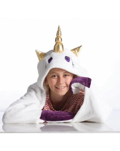 KANGURU Unicorn blanket Hooded cape with paw gloves