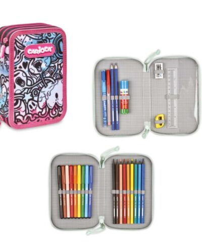 ΚΑΣΕΤΙΝΑ CARIOCA ΓΕΜΑΤΗ COMIX 2 ZIP PINK/ΒLUE