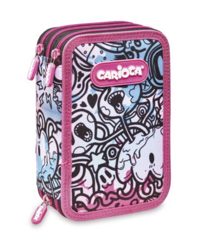 ΚΑΣΕΤΙΝΑ CARIOCA ΓΕΜΑΤΗ COMIX 3 ZIP PINK/ΒLUE