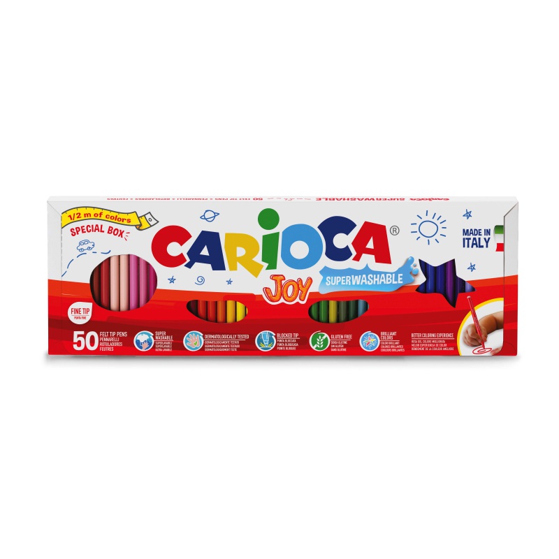 ΜΑΡΚΑΔΟΡΟΙ CARIOCA SUPER JOY ΣΕΤ 1/2 meter 50τεμ.