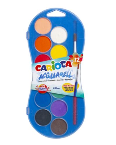 ΥΔΡΟΧΡΩΜΑΤΑ CARIOCA ΣΤΡΟΓΓΥΛΑ 12 τεμ.