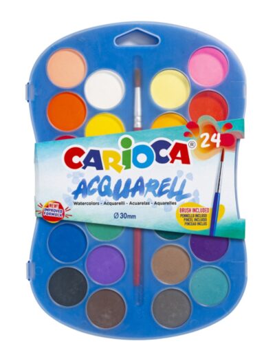 ΥΔΡΟΧΡΩΜΑΤΑ CARIOCA ΣΤΡΟΓΓΥΛΑ 24 χρωμ.