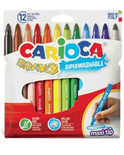 ΜΑΡΚΑΔΟΡΟΙ CARIOCA  BRAVO JUMBO ΣΕΤ 12 χρωμ.