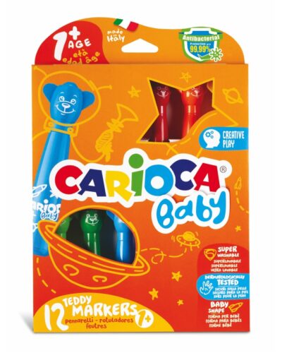 ΜΑΡΚΑΔΟΡΟΙ CARIOCA BABY JUMBO 1+  TEDDY 12 χρωμ.