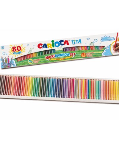 ΚΡΑΓΙΟΝ ΧΡΩΜΑΤΙΣΤΑ CARIOCA ΤΙΤΑ MAXI RAINBOW SET 80χρωμ.