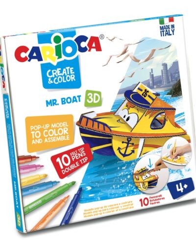 ΣΕΤ ΖΩΓΡΑΦΙΚΗΣ CARIOCA ΧΑΡΤΟΚΟΠΤΙΚΗ CREATE & COLOR Mr BOAT