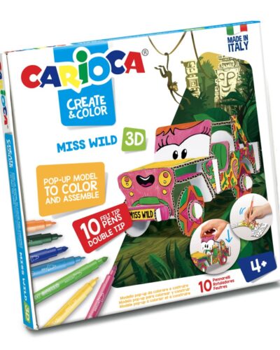 ΣΕΤ ΖΩΓΡΑΦΙΚΗΣ CARIOCA ΧΑΡΤΟΚΟΠΤΙΚΗ CREATE & COLOR Ms WILD