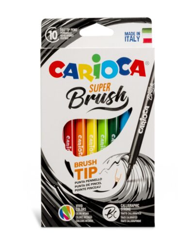 ΜΑΡΚΑΔΟΡΟΙ CARIOCA SUPER  BRUSH 10χρωμ.