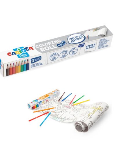 ΣΕΤ ΖΩΓΡΑΦΙΚΗΣ CARIOCA COLORING ROLL WHITE