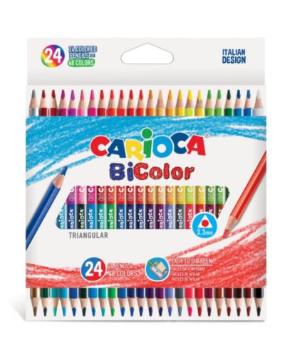 ΚΡΑΓΙΟΝ ΞΥΛINA CARIOCA BICOLOR 24τεμ.(48 χρωμ.)