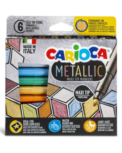 ΜΑΡΚΑΔΟΡΟΙ CARIOCA ΣΕΤ JUMBO METALLIC 6 χρωμ.