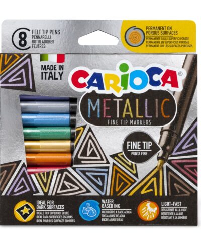 ΜΑΡΚΑΔΟΡΟΙ CARIOCA ΣΕΤ ΨΙΛΟΙ METALLIC 8 χρωμ.