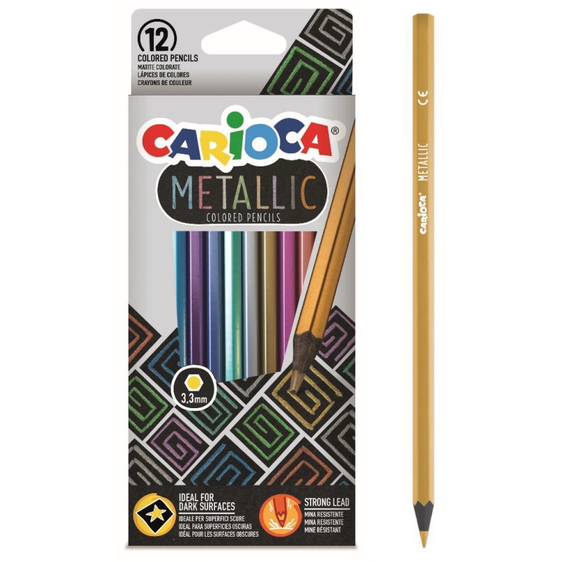 ΚΡΑΓΙΟΝ ΞΥΛINA CARIOCA METALLIC 12 χρωμ.