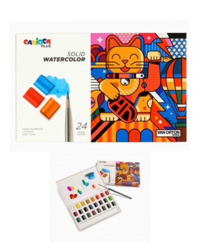 ΧΡΩΜΑΤΑ CARIOCA PLUS SOLID WATERCOLOR ΣΕΤ 24 χρωμάτων.