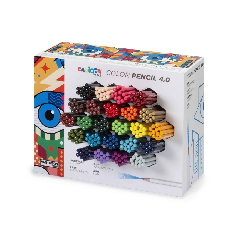 ΚΡΑΓΙΟΝ ΞΥΛΙΝΑ CARIOCA PLUS stand 288τεμ. (24 χρώματα)