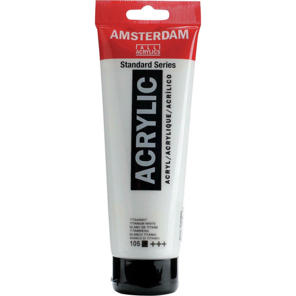 TALENS ΧΡΩΜΑΤΑ ΑΚΡΥΛΙΚΑ AMSTERDAM 250ml TITANIUM WHITE N.105
