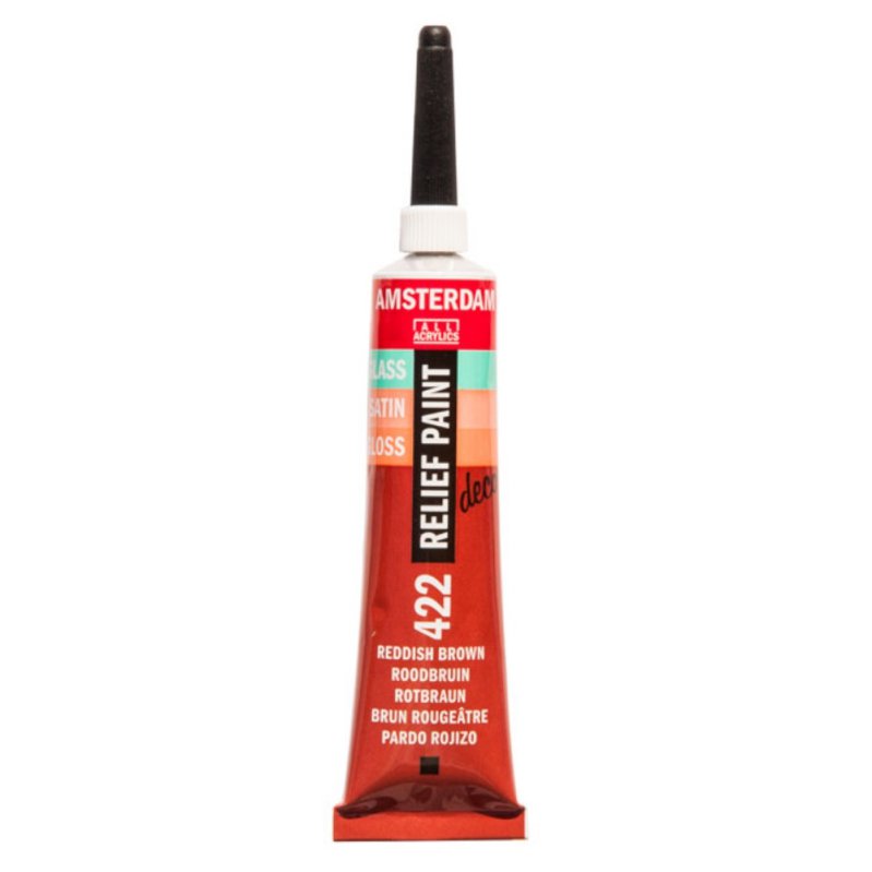 TALENS AMSTERDAM RELIEF PAINT 20ml (περίγραμμα) REDDISH BROWN No 422