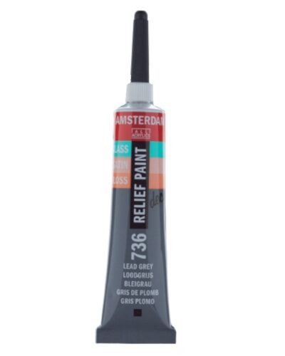 TALENS AMSTERDAM RELIEF PAINT 20ml (περίγραμμα) LEAD GREY No 736