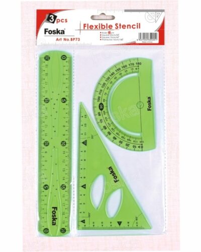 ΤΡΙΓΩΝΑ ΣΕΤ FOSKA ΕΥΚΑΜΠΤΑ 3τεμ. 20cm BP-73 ΠΡΑΣΙΝΟ