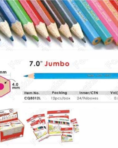 ΚΡΑΓΙΟΝ ΞΥΛINA FOSKA JUMBO (διαμ:10 mm) 12 χρωμάτων