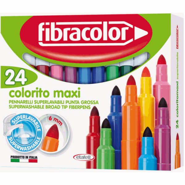 ΜΑΡΚΑΔΟΡΟΙ FIBRA COLORITO MAXI ΤΩΝ 24