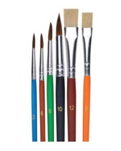 ΠΙΝΕΛΑ ΣΧΟΛΙΚΑ ΣΕΤ 6 τεμ. (χάρτινο κουτί)