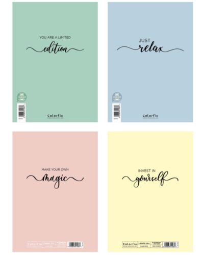 ΤΕΤΡΑΔΙΑ COLORFIX ΣΠΙΡΑΛ INNOCENCE 17Χ25 3ΘΕΜ.(180σελ)