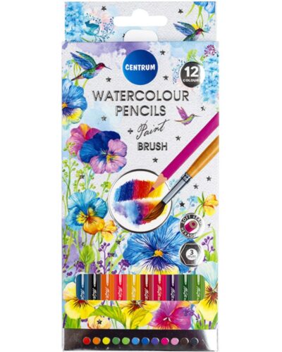 ΚΡΑΓΙΟΝ ΞΥΛΙΝΑ CENTRUM  ΑΚΟΥΑΡΕΛΑΣ ΣΕΤ 12 χρωμ.