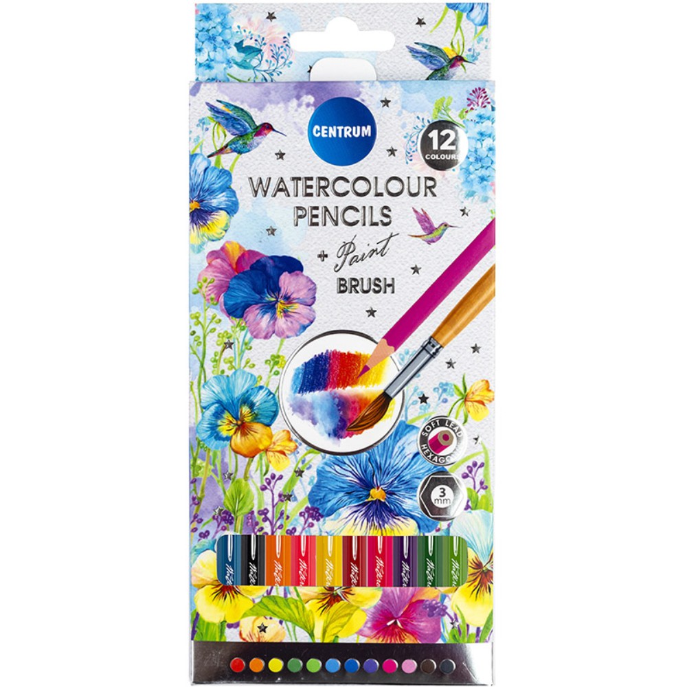 ΚΡΑΓΙΟΝ ΞΥΛΙΝΑ CENTRUM  ΑΚΟΥΑΡΕΛΑΣ ΣΕΤ 12 χρωμ.