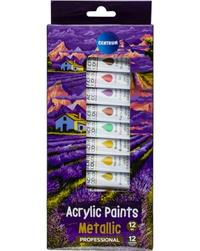 ΧΡΩΜΑΤΑ ΣΕΤ ΑΚΡΥΛΙΚΑ CENTRUM METALIC 12 ΧΡΩΜ. 12ml