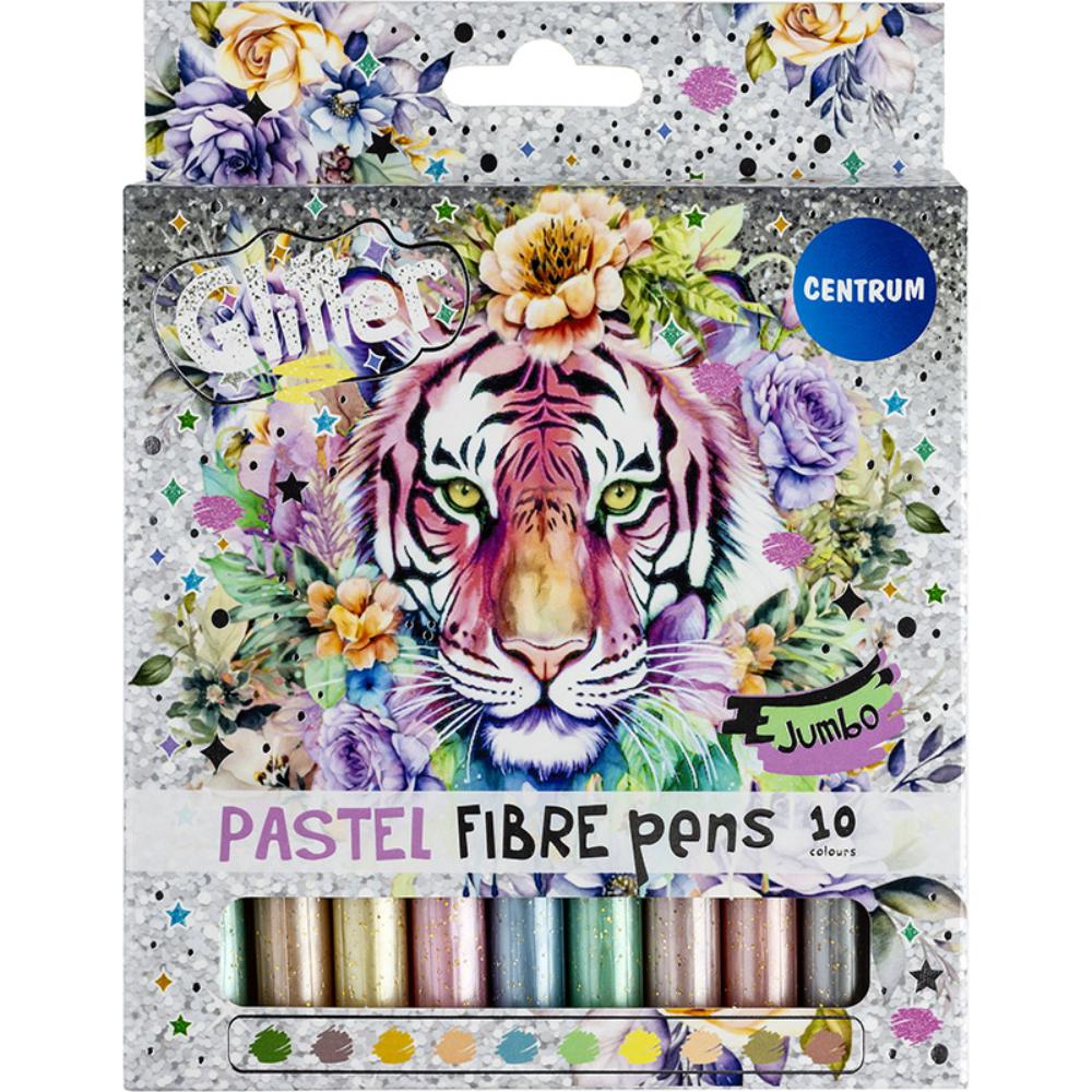 ΜΑΡΚΑΔΟΡΟΙ CENTRUM GLITTER JUMBO PASTEL ΣΕΤ 10χρωμ.