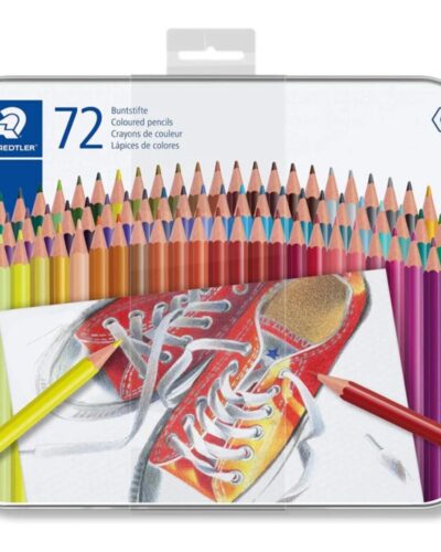 ΚΡΑΓΙΟΝ ΞΥΛΙΝΑ STAEDTLER ΤΩΝ 72 τεμ.( Μεταλλική κασετίνα)