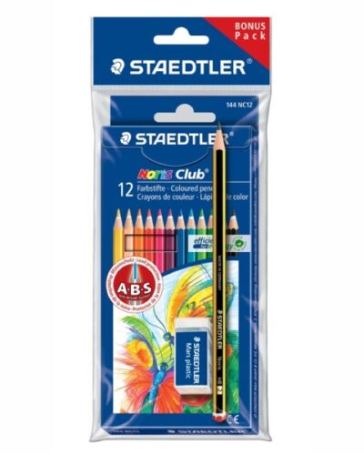 ΚΡΑΓΙΟΝ ΞΥΛΙΝΑ STAEDTLER ΤΩΝ 12 χρωμ. ΜΕ ΔΩΡΟ