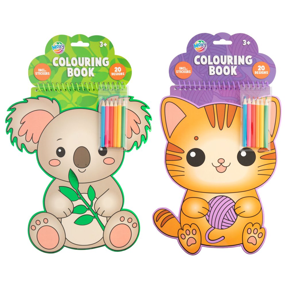 ΒΙΒΛΙΑ ΖΩΓΡΑΦΙΚΗΣ COLOURING ΣΕ ΣΧΗΜΑ ΖΩΟΥ ΜΕ 6 ΜΟΛΥΒΙΑ ΚΑΙ ΑΥΤΟΚΟΛΛΗΤΑ