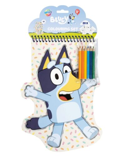 ΒΙΒΛΙΑ ΖΩΓΡΑΦΙΚΗΣ BLUEY COLOURING ΜΕ ΧΡΩΜΟΣΕΛΙΔΕΣ 20 ΦΥΛΛΑ ΚΑΙ ΞΥΛΟΜΠΟΓΙΕΣ