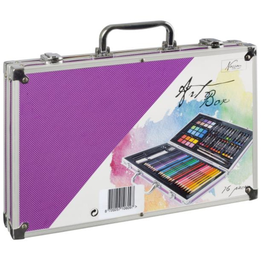 ΧΡΩΜΑΤΑ ΣΕΤ ΜΕΤΑΛΛΙΚΗ  ΚΑΣΕΤΙΝΑ 79τεμ.