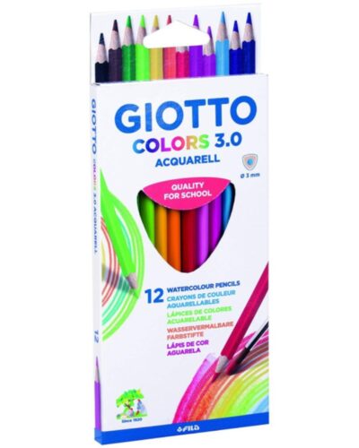 ΚΡΑΓΙΟΝ ΞΥΛΙΝΑ GIOTTO ΑΚΟΥΑΡΕΛΑΣ ΤΩΝ 12 χρωμ.