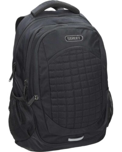ΤΣΑΝΤΑ ΣΧΟΛΙΚΗ STREET DOUBLER BLACK 31x19x45cm (με εργονομική πλάτη air system)
